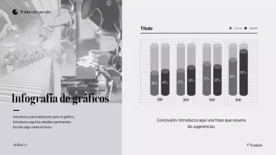 Producción anual sencilla en monótono negro y gris