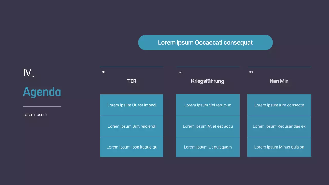 Schlichte blaue und marineblaue Präsentation für eine UN-Konferenz