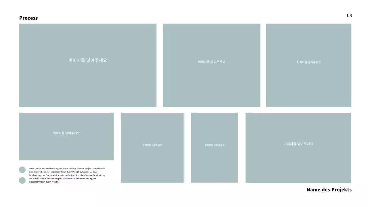 Portfolio mit sauberem Layout