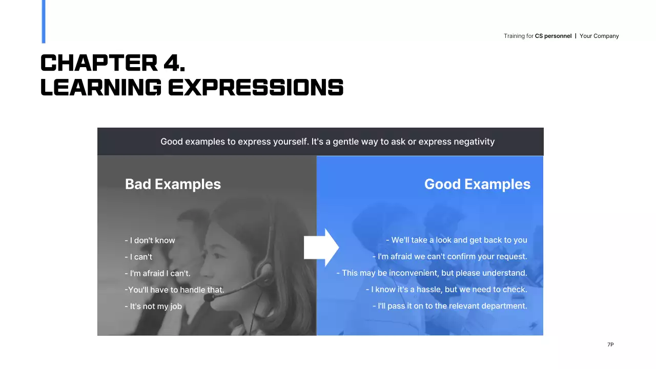 Blue Professional Customer Training Guide Presentation