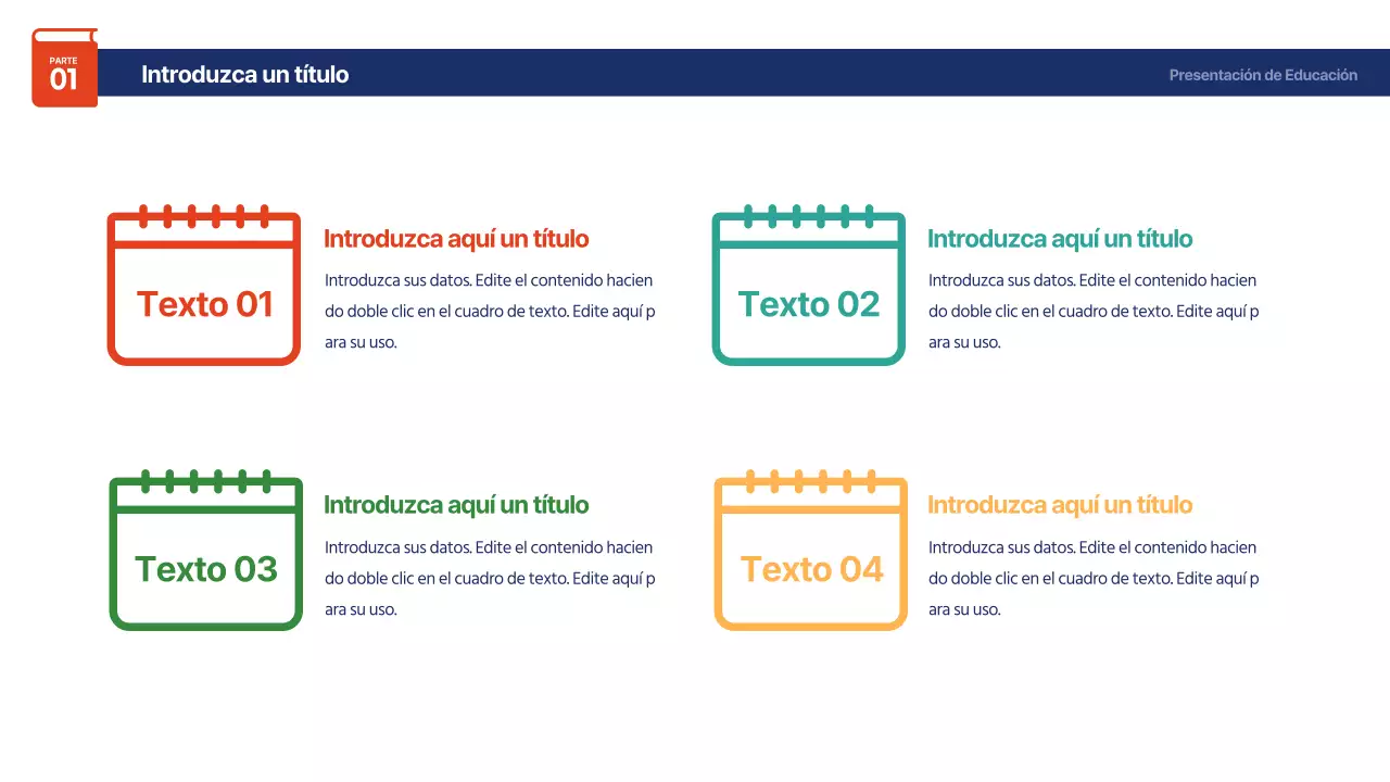 Bonita infografía de la agenda con los colores del arco iris