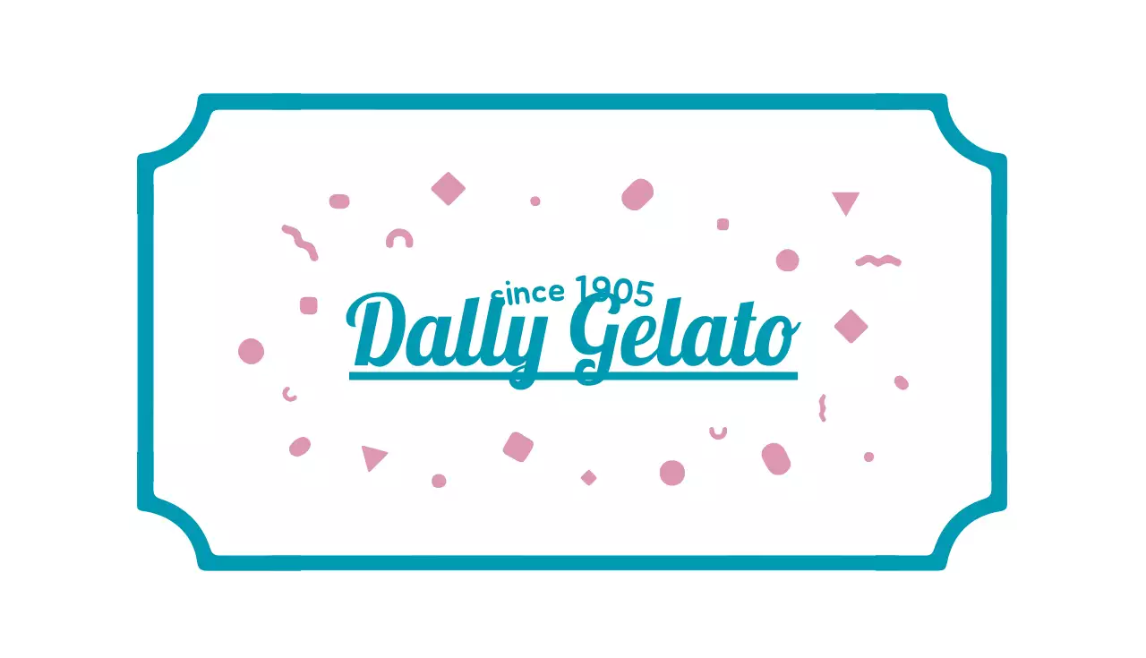 青 シンプル ジェラート 営業時間 名刺