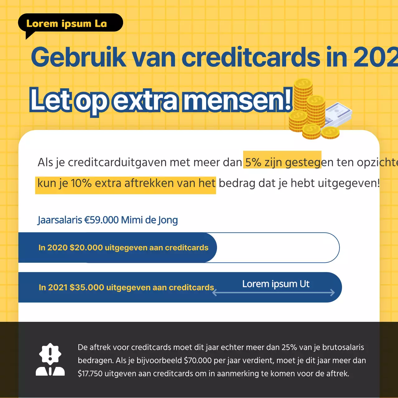 Tips voor afstemming met gele en blauwe creditcards aan het einde van het jaar