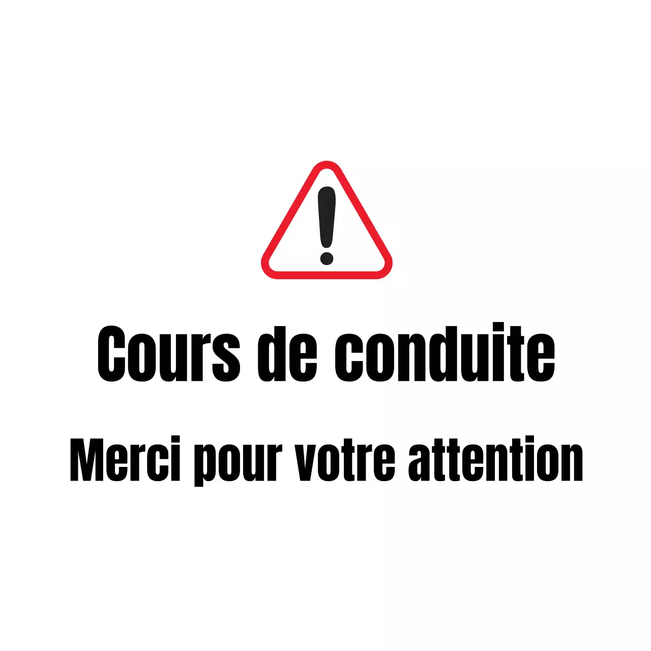 Guide de conduite rouge, noir et lisible pour les débutants
