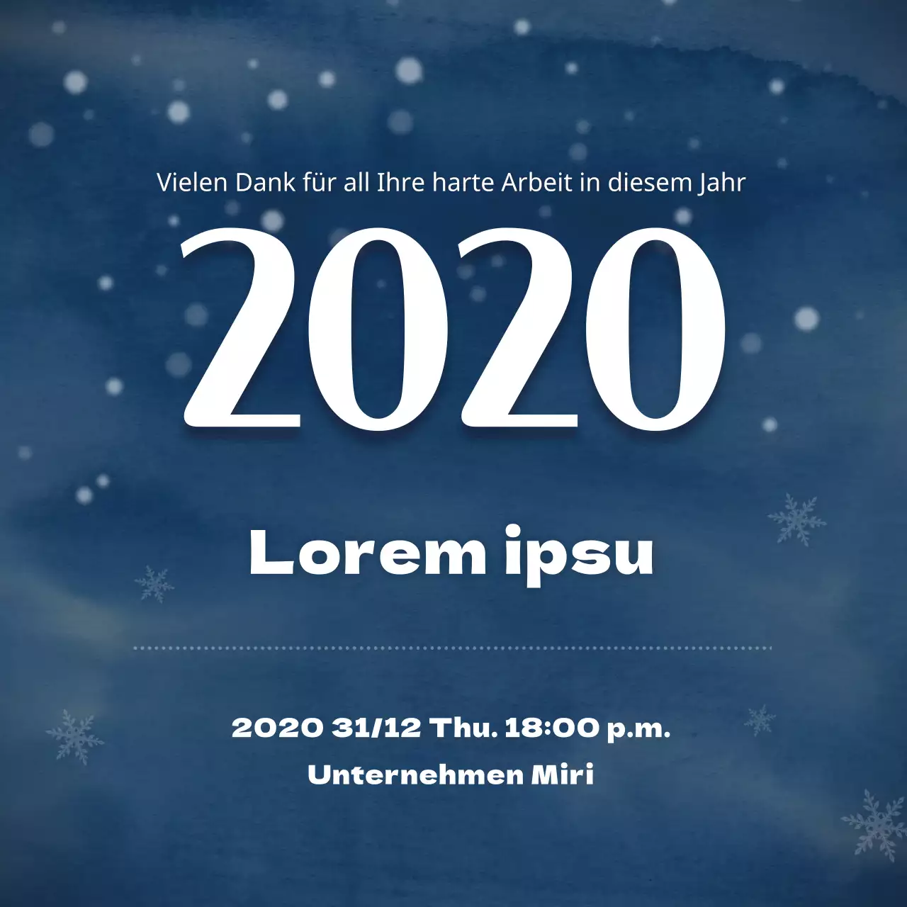 Blaue Schneeflocke, die das Quadrat der sozialen Medien schließt