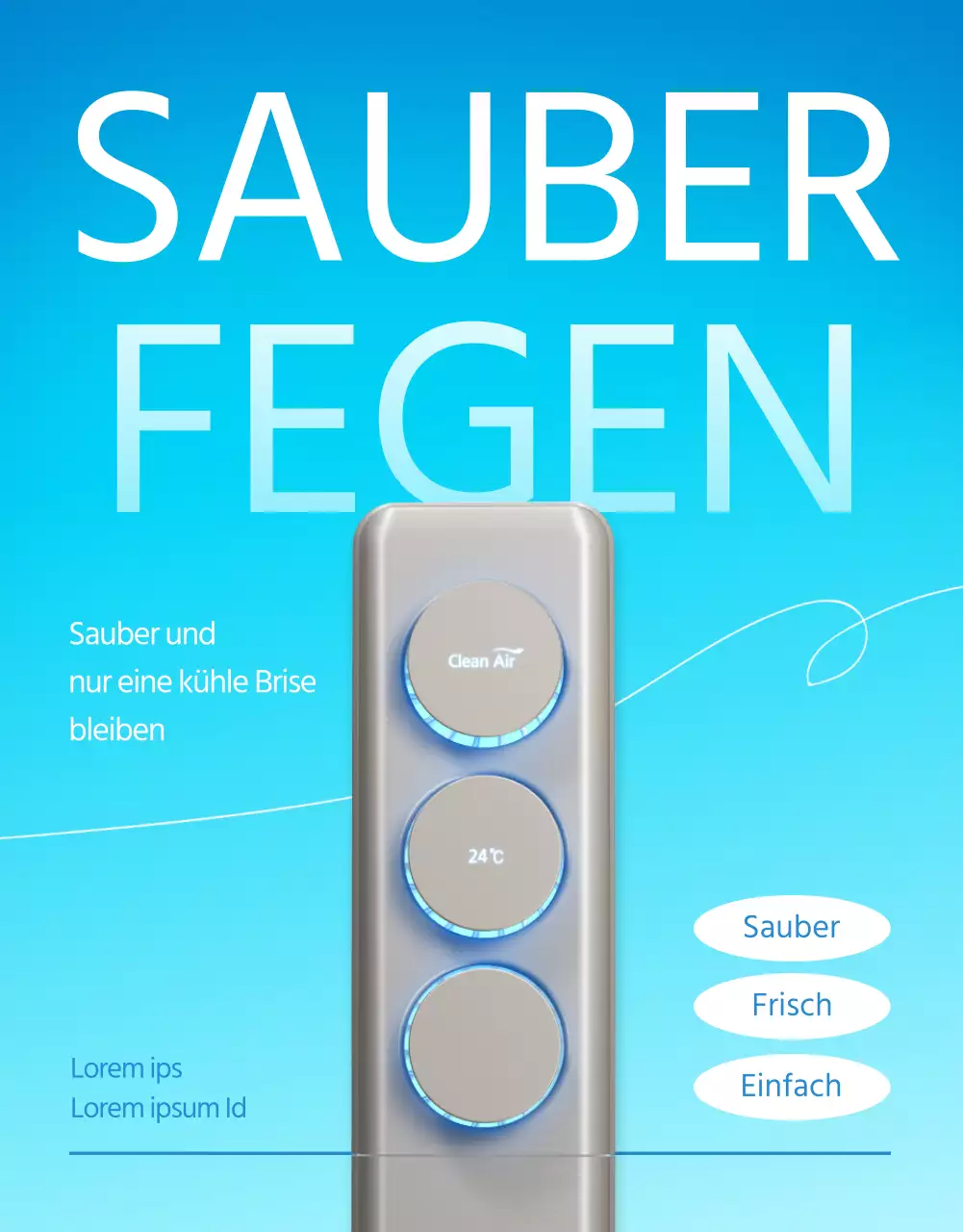 Förderung der himmelblauen, kühlen Reinigung von Klimaanlagen