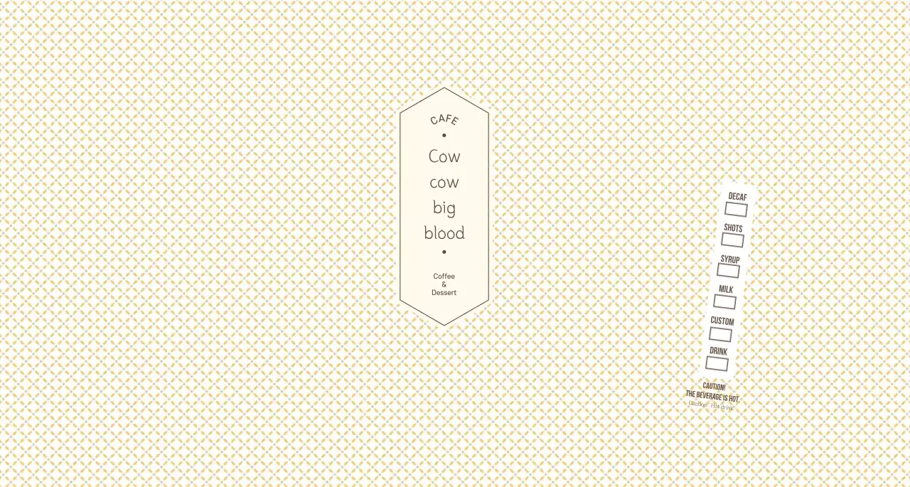 Simple pattern in light yellow and brown for a concept cafe