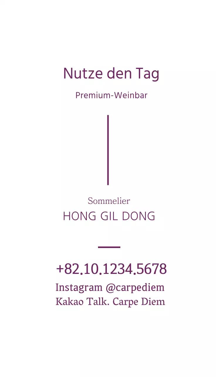 lila Illustration einfaches Restaurant Wein