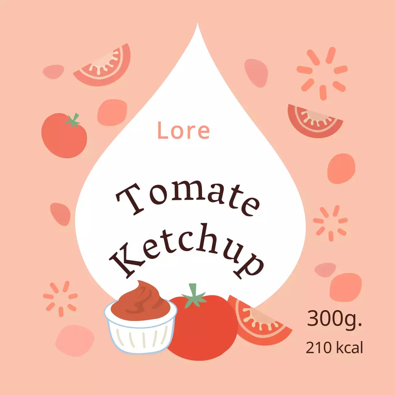 Ketchup für eine hübsche rosa Dip-Sauce