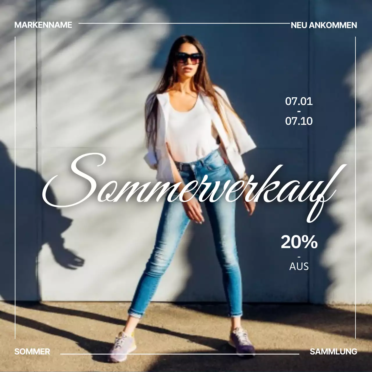 Grauer und blauer Fotorahmen Sommerschlussverkauf