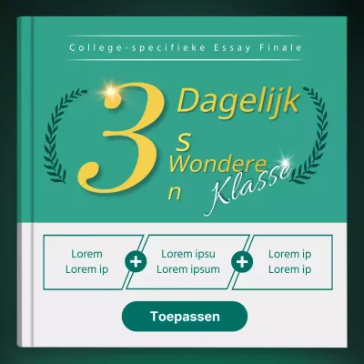 Een keurig SAT essay boek met een turquoise en gouden boekomslag concept