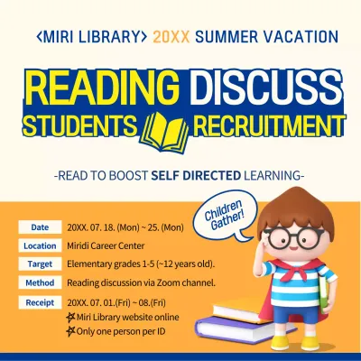 Yellow Modern Students Recruitment Social Media Post