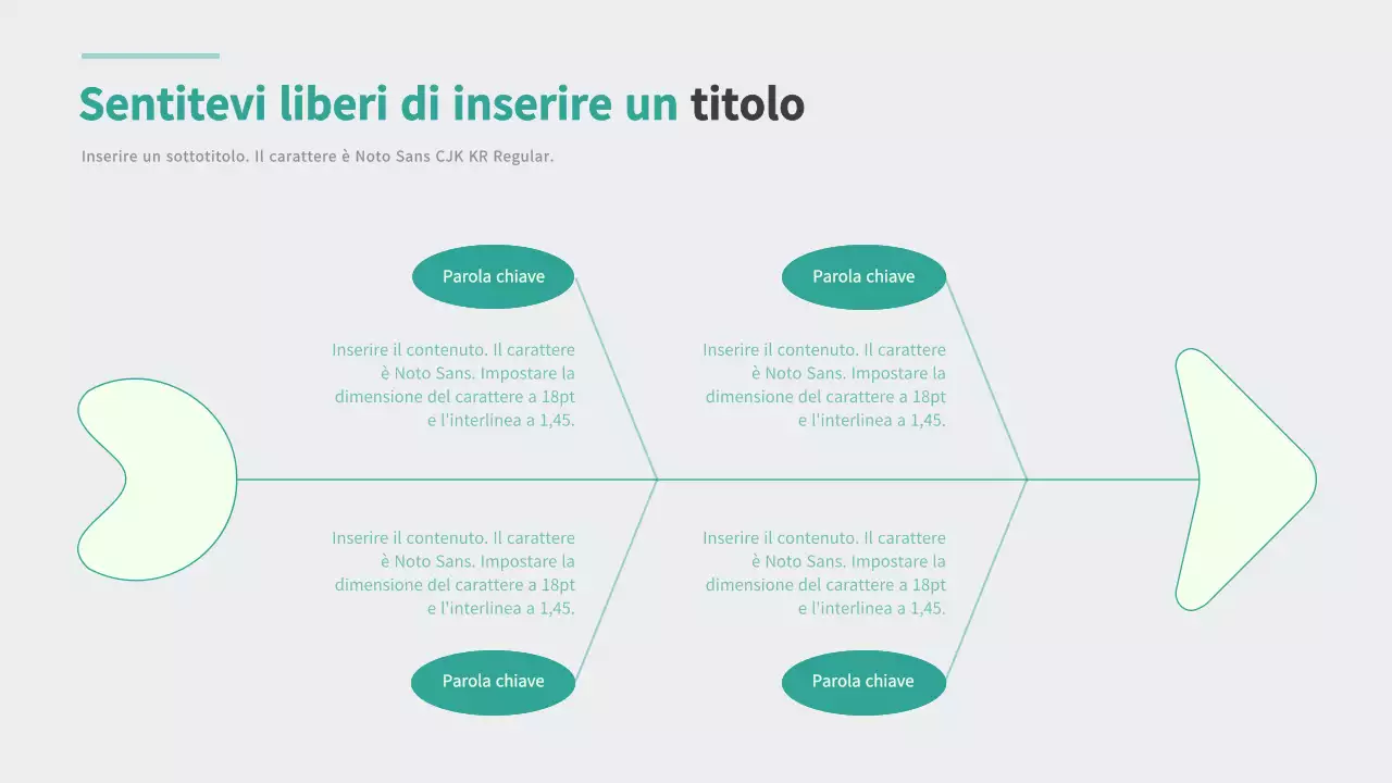 Grafico a lisca di pesce di concetto pulito in grigio e menta