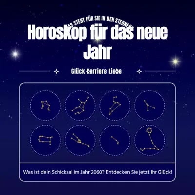 Neues Jahr Horoskop mit blauem Himmel leuchtenden Stern Konzept
