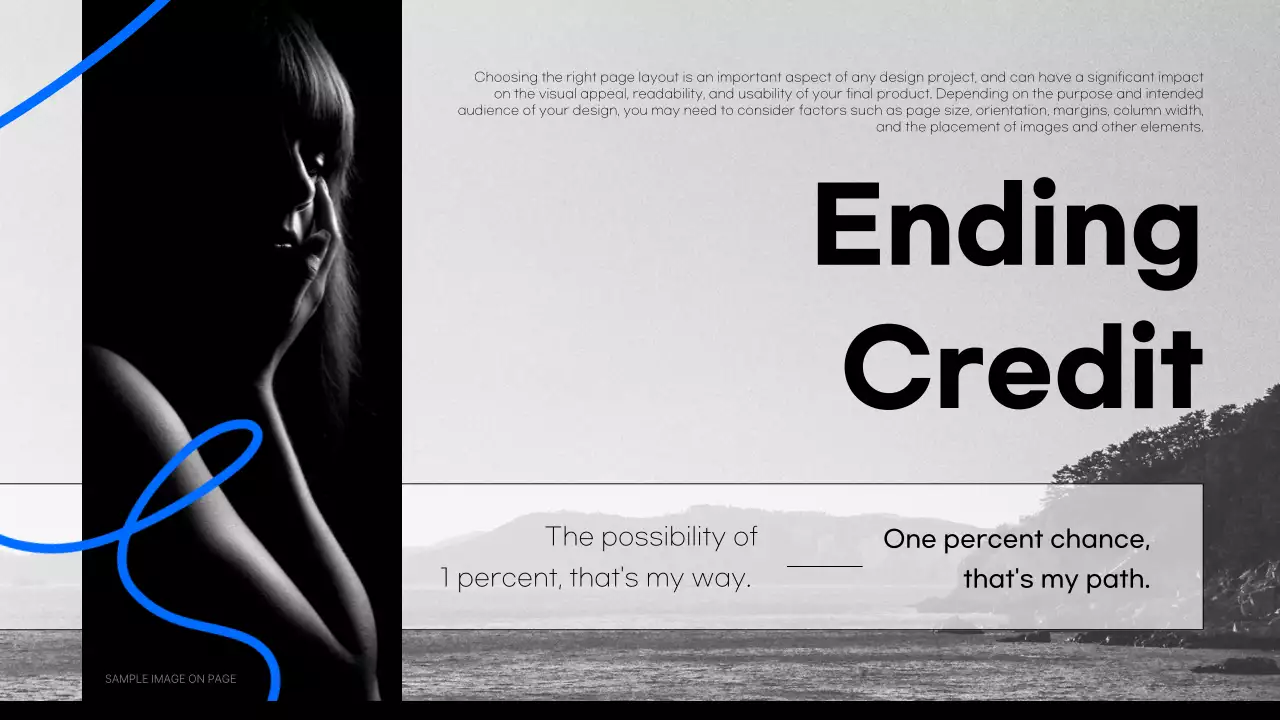 블랙 모던 여배우 프로필 프레젠테이션