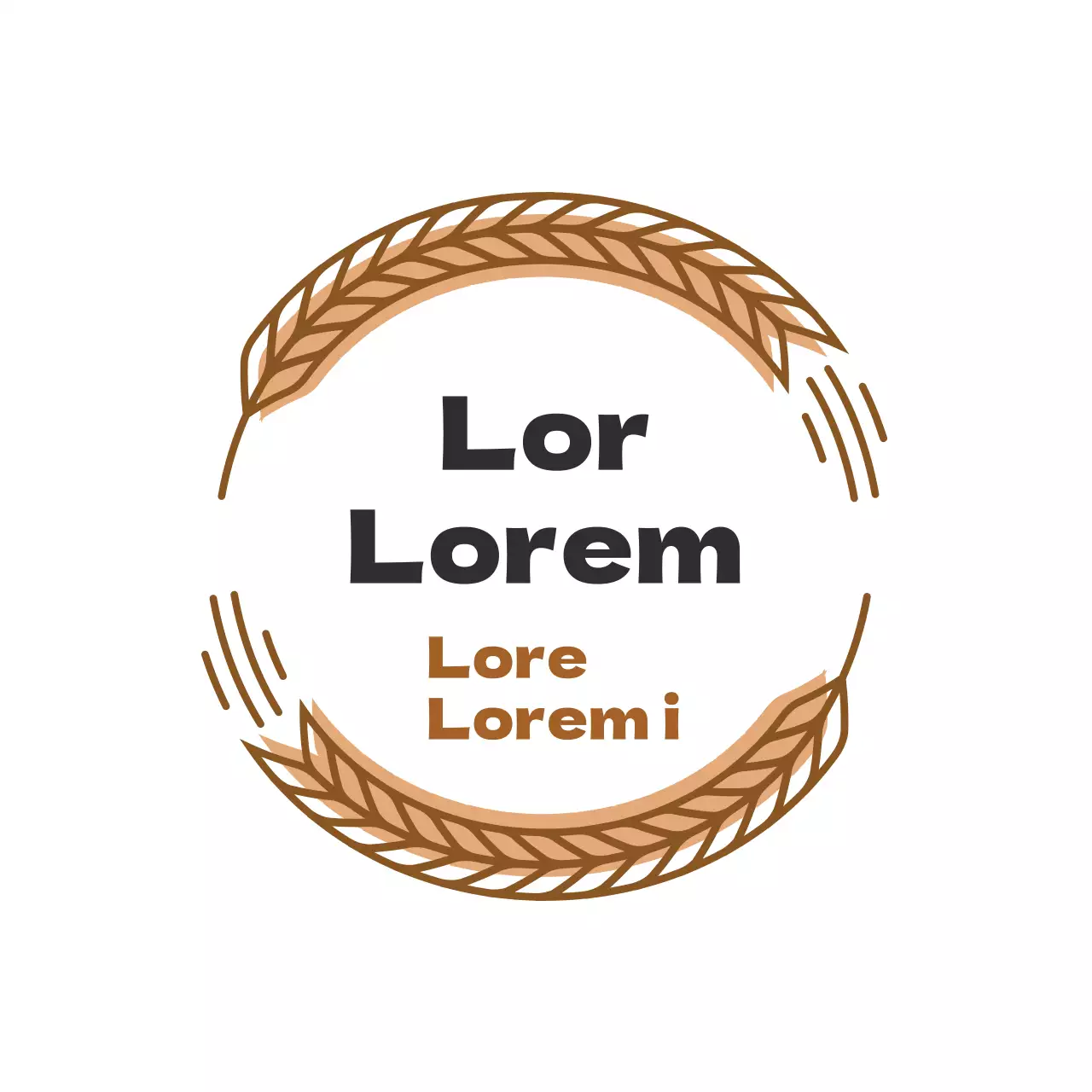 Ilustración marrón etiqueta limpia restaurante panadería