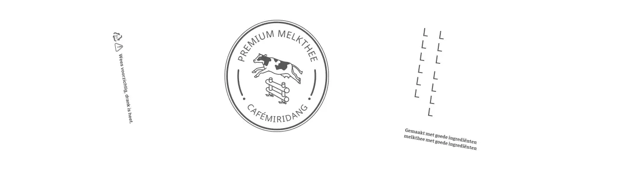 Vintage melktheelogo van ranch in lichtblauw