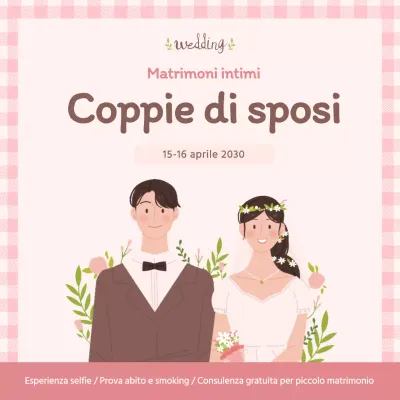 Promuovete la vostra fiera nuziale con un bel fondale rosa