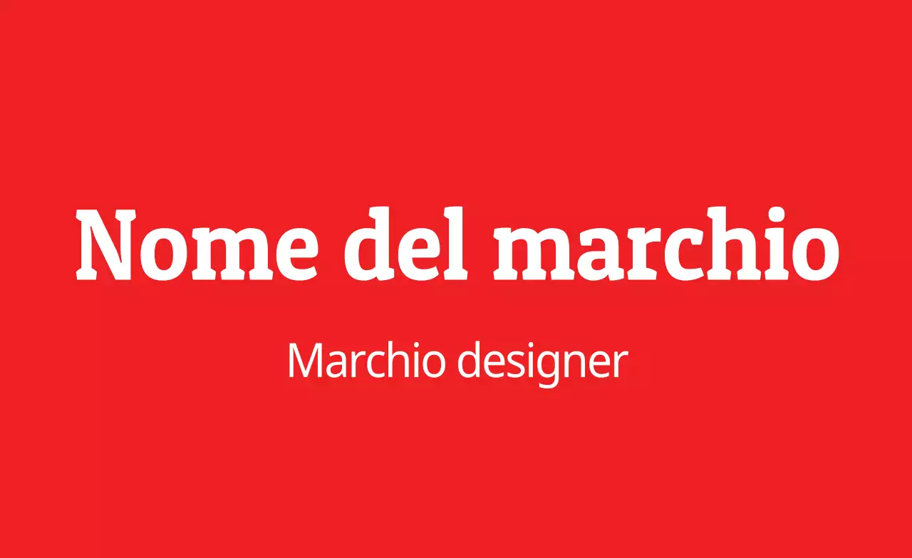 Marchio rosso bianco semplice