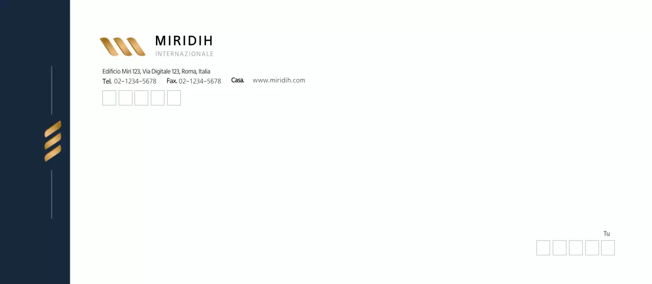 Buste colorate aziendali moderne in stile navy