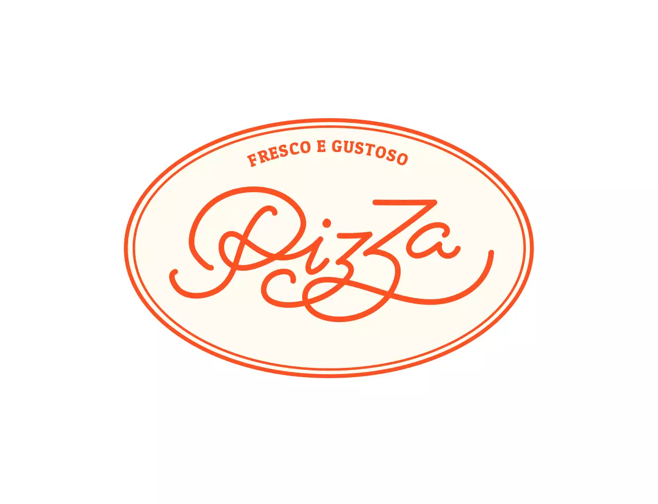 Maglietta rossa con logo del ristorante pizzeria