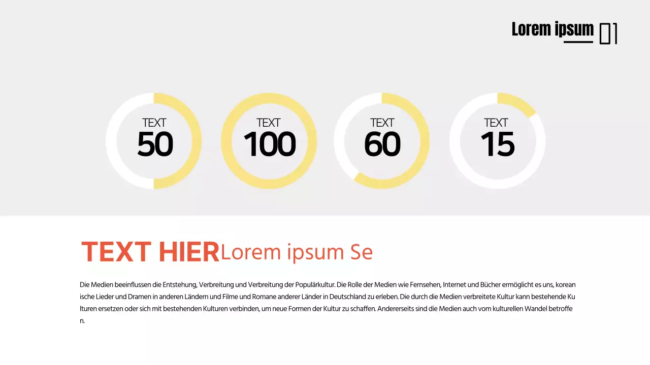 Nettes Konzeptdiagramm in Gelb und Orange