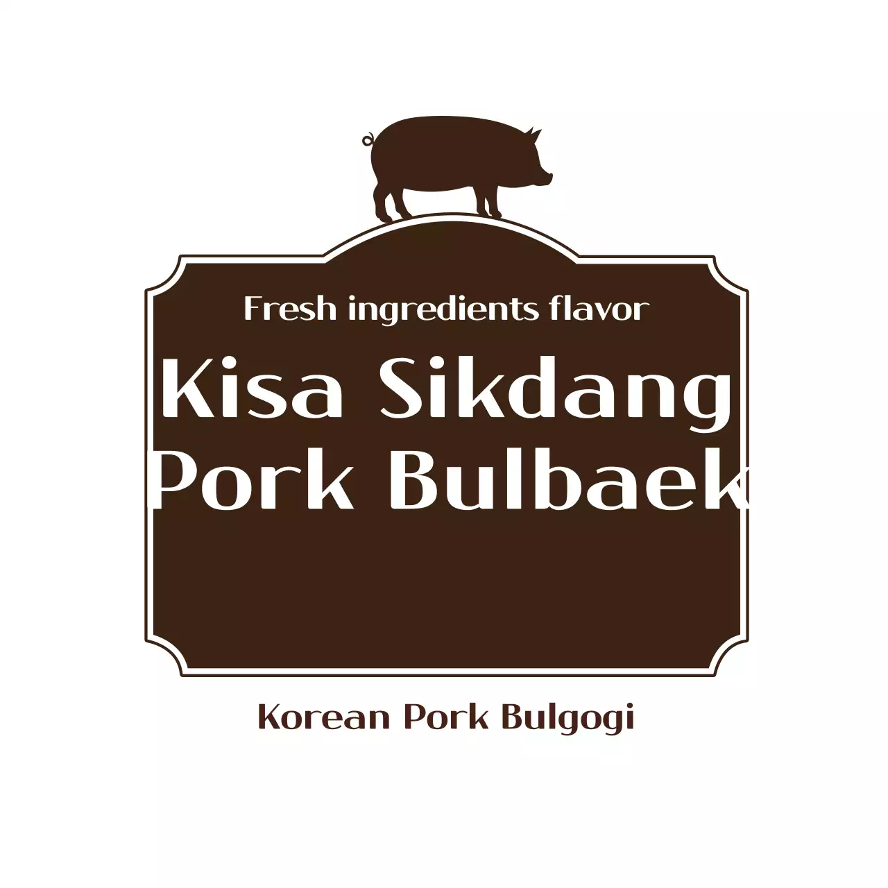 Nhãn dán nhãn Pig Bulbaek