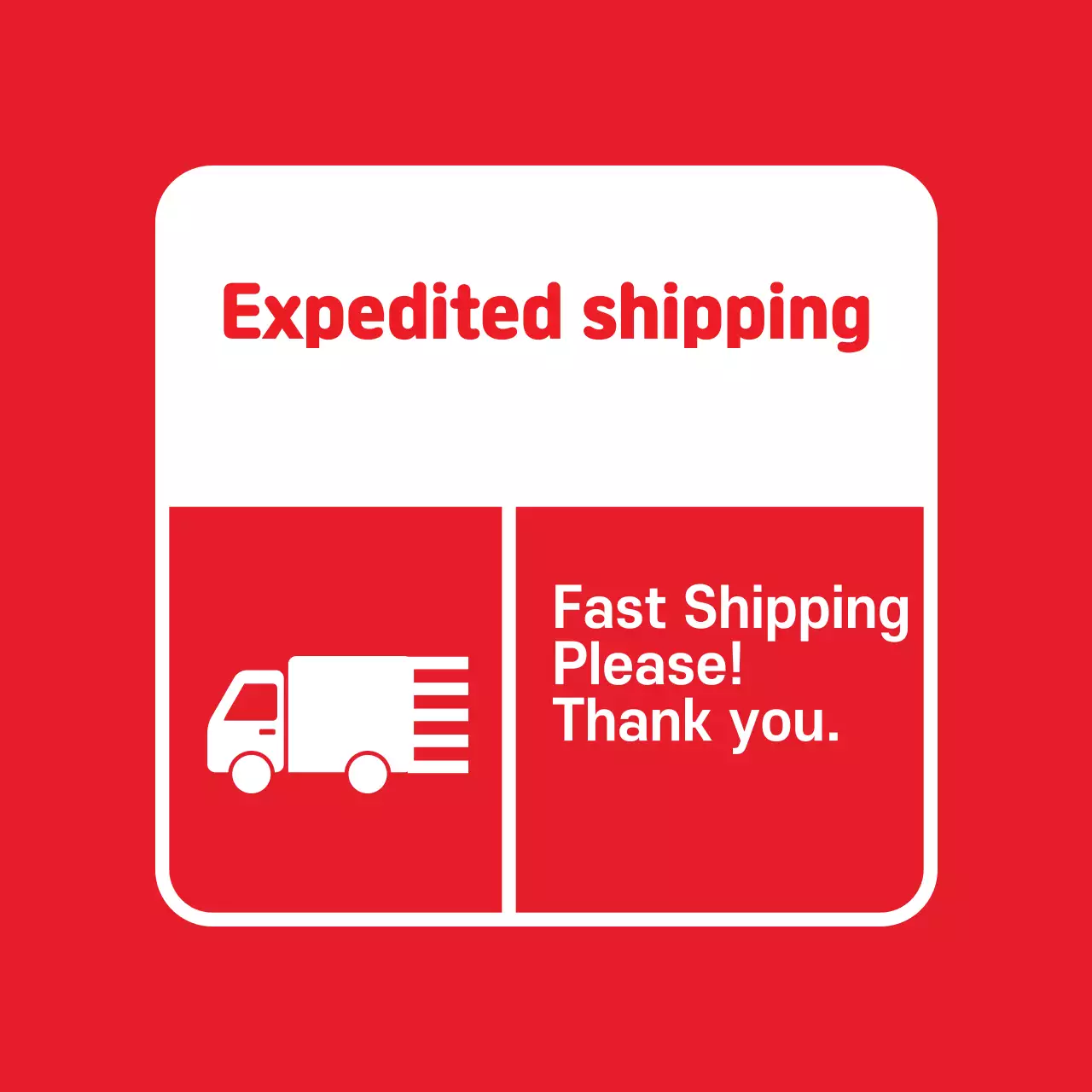 Red Simple Shipping Notice Banner