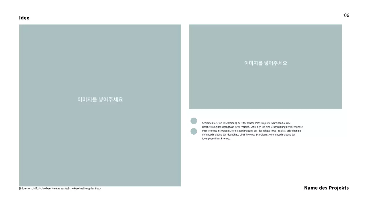 Portfolio mit sauberem Layout