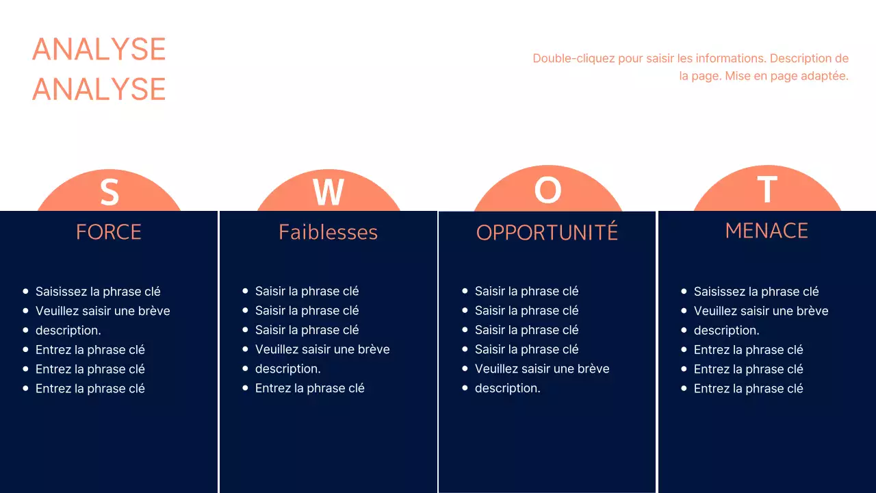 Un plan d'entreprise navy, audacieux et propre