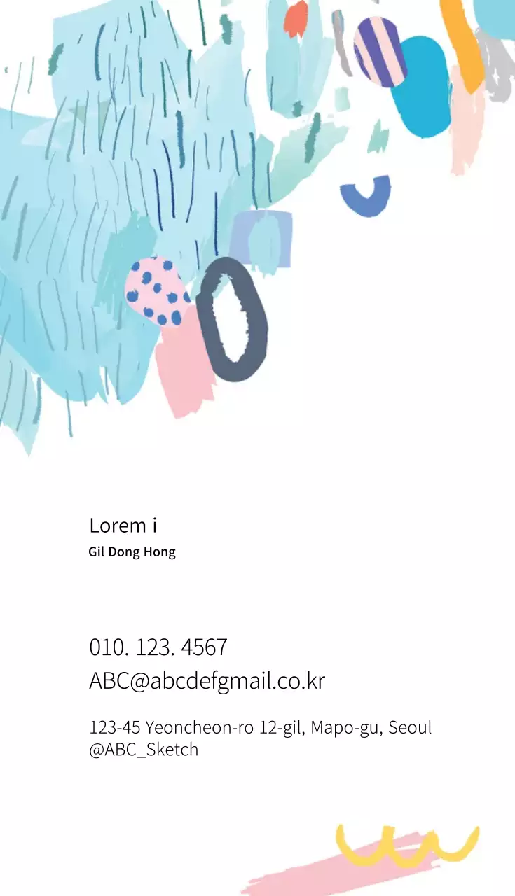 Kartu nama sekolah seni logo ilustrasi langit merah muda