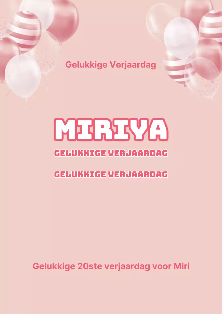 Roze eenvoudige happy birthday promotionele ontwerpposter