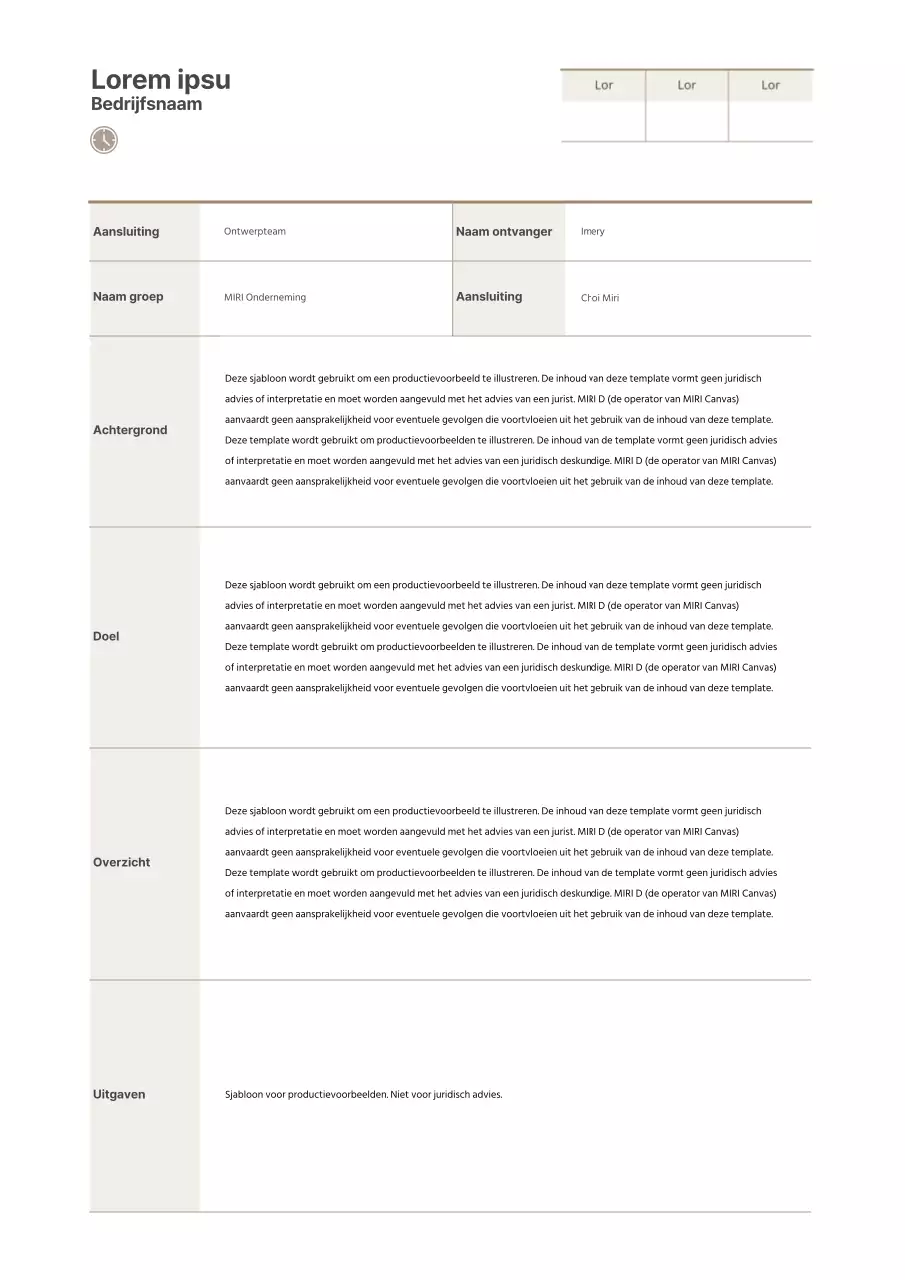 Een eenvoudig campagnebriefje in bruin