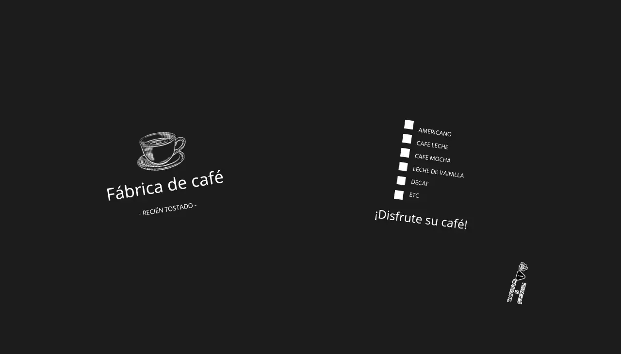 Café ilustración simple negro