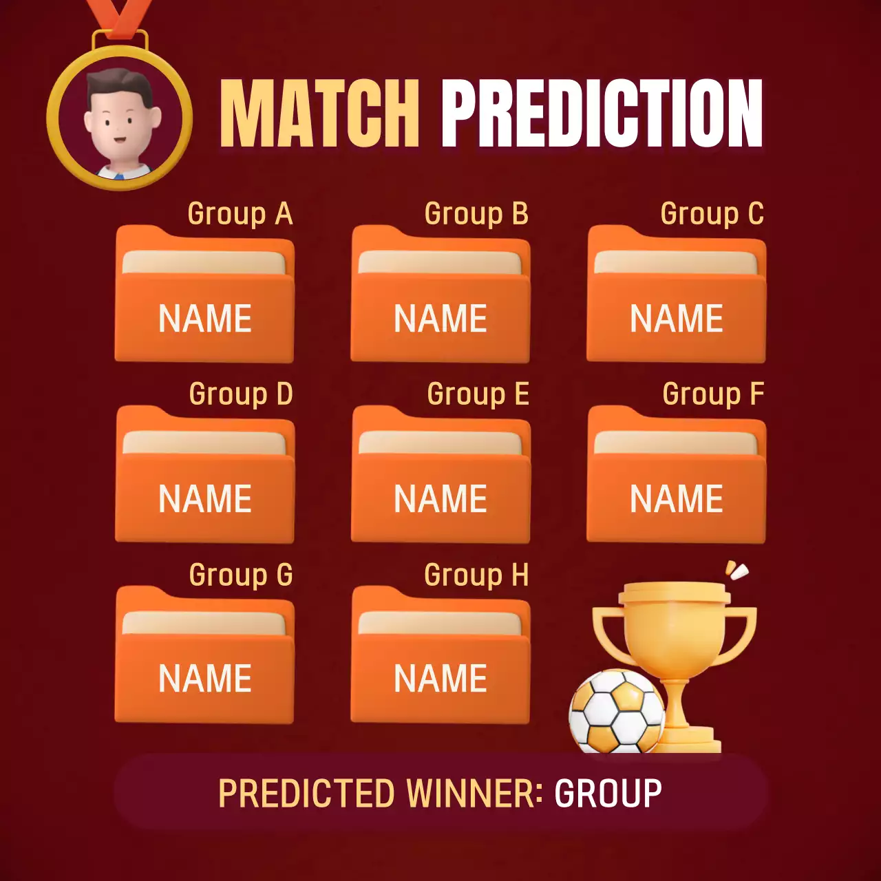 Maroon Modern Sports Announcement Social Media Post