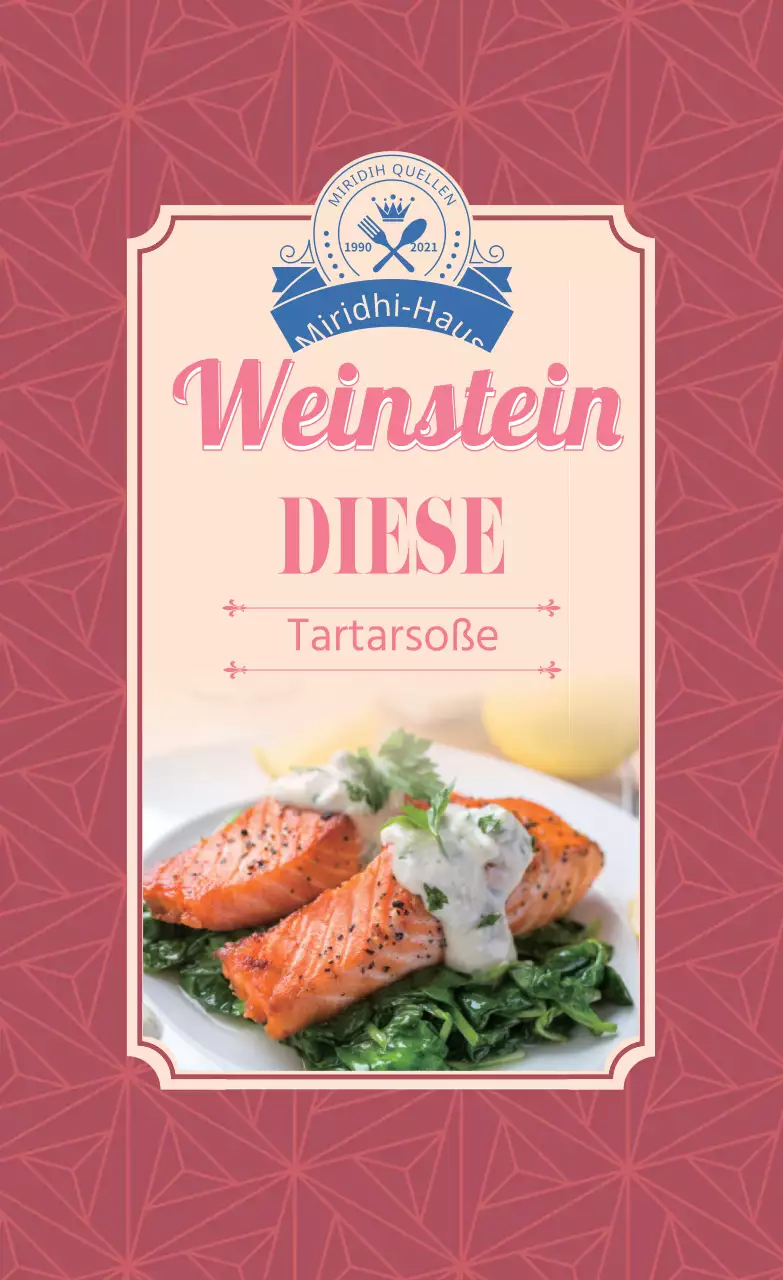 rosa Foto Vintage Lebensmittel Tartar Sauce Etikett