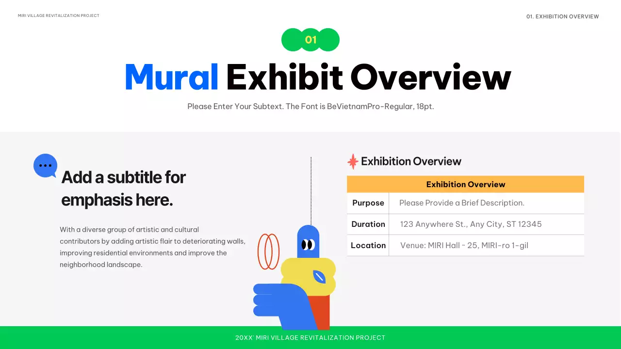 Colourful Abstract Exhibition Announcement Presentation