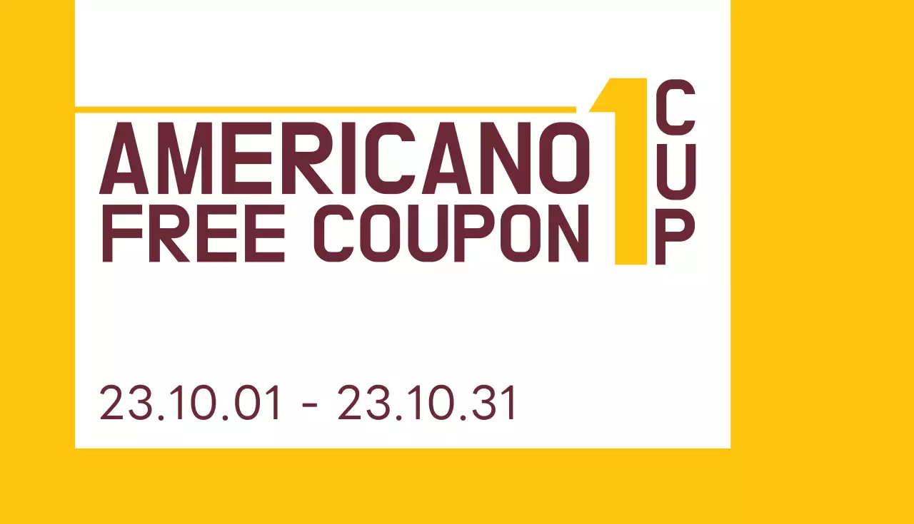 黄色 シンプル カフェ チケット 名刺