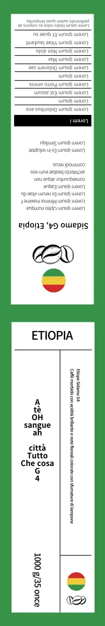 Confezione regalo in chicchi di caffè verde