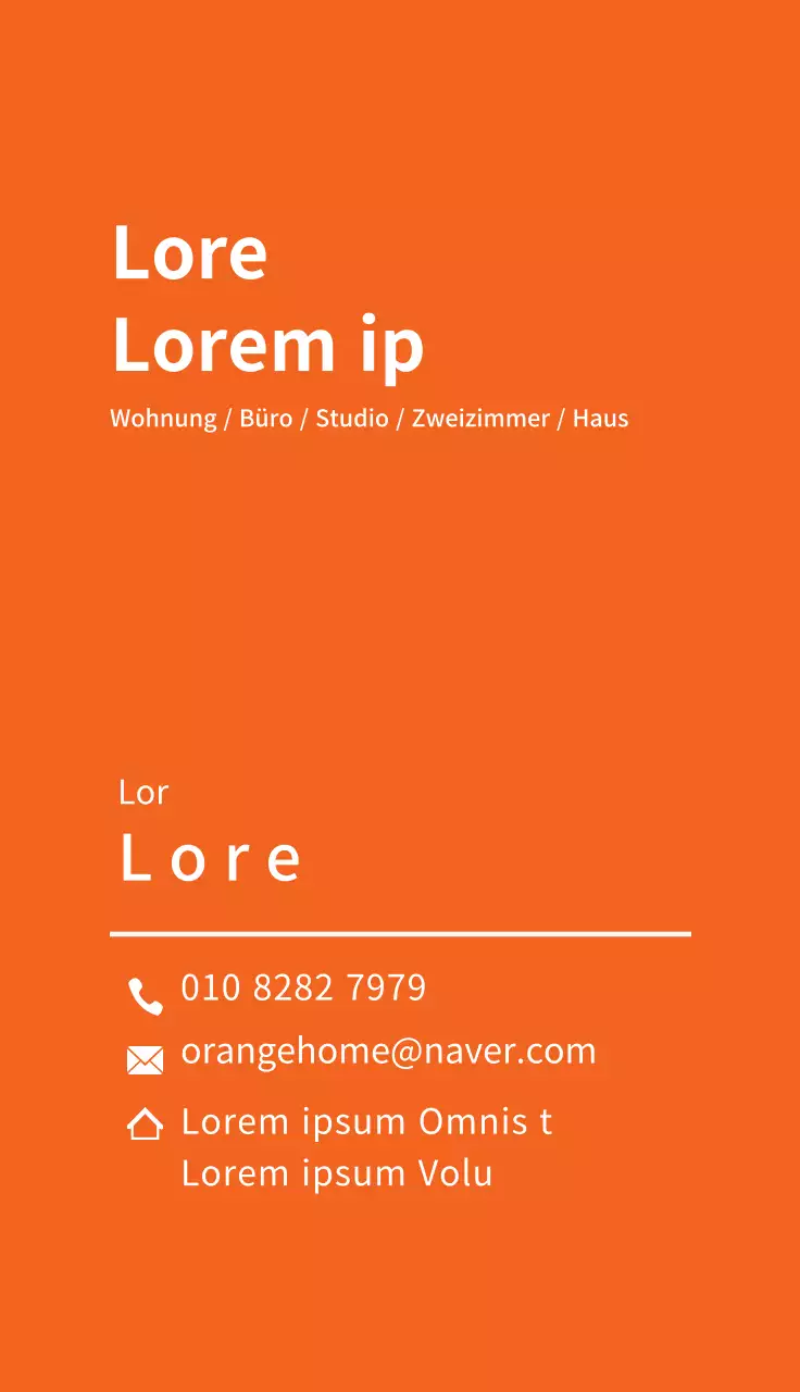 weiß orange einfache Illustration Immobilienmakler