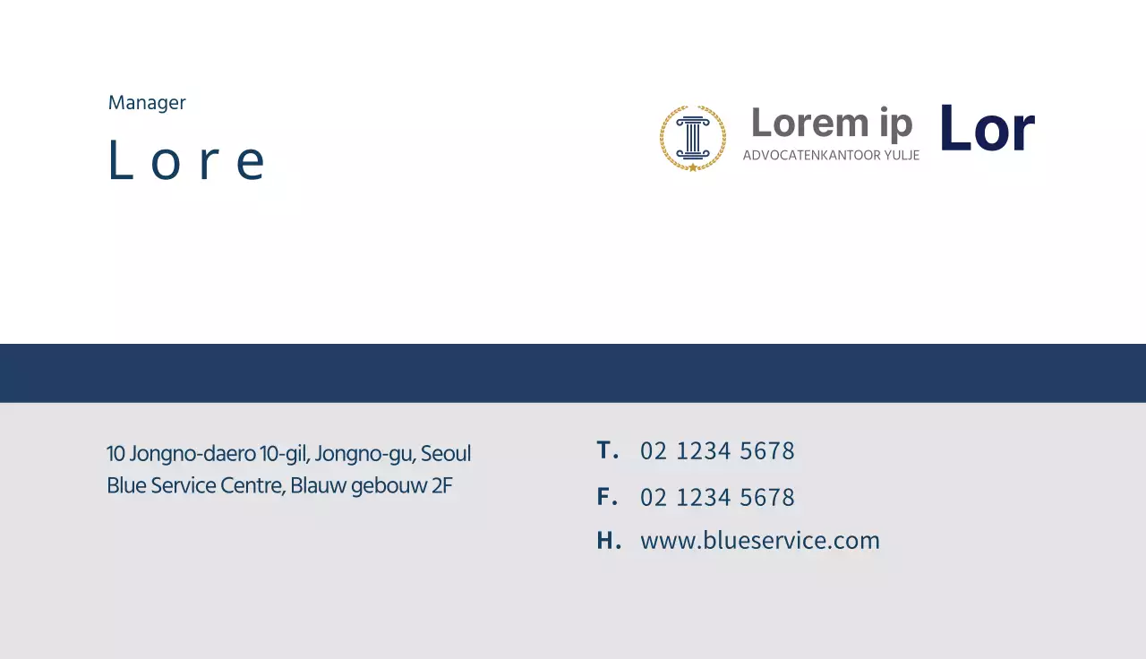 Blauw logo schoon advocatenkantoor