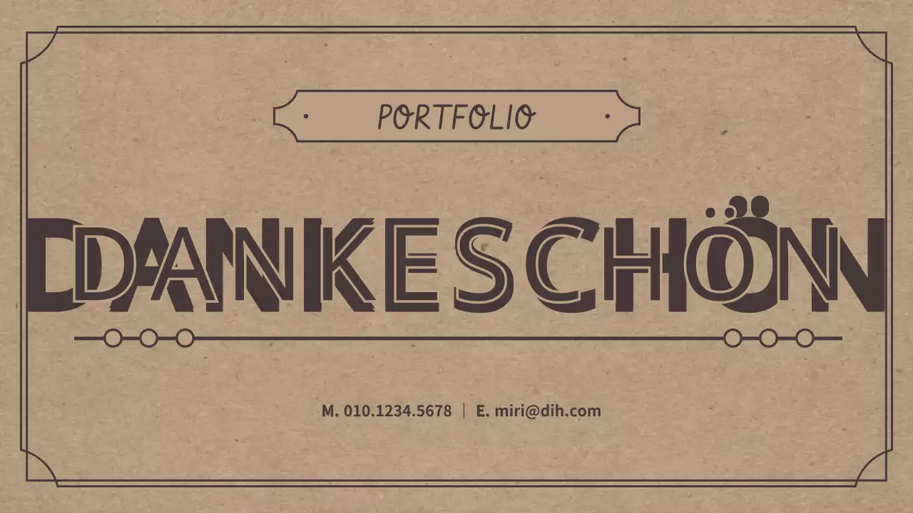 Portfolio-Thema mit Retro-Konzept