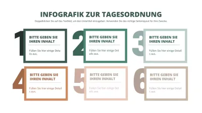 Ein einfaches grünes und braunes Agenda-Zifferndiagramm