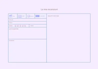 Icona viola Diario di revisione semplice