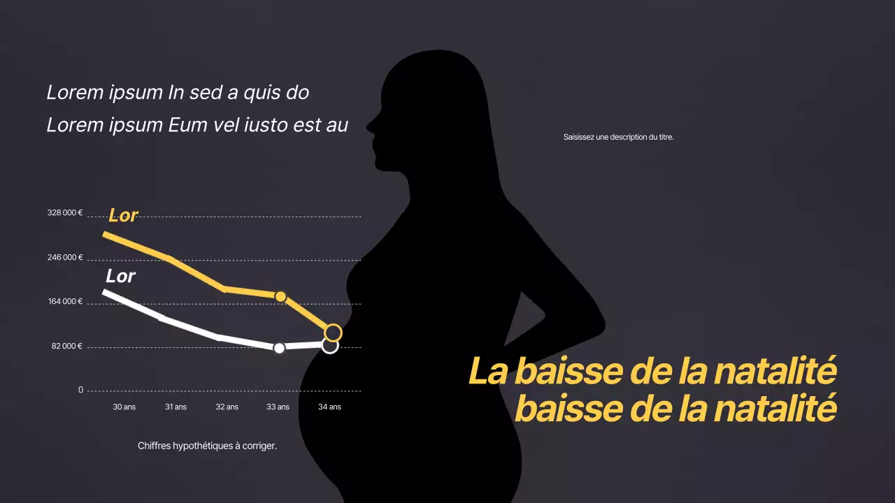 Graphique en noir et jaune