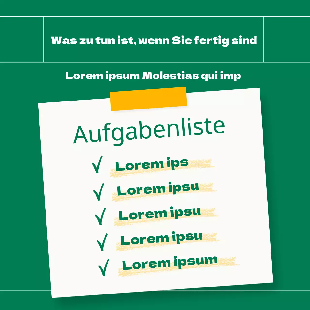 Der grün-gelbe Gag College End-of-College Bucket List Post