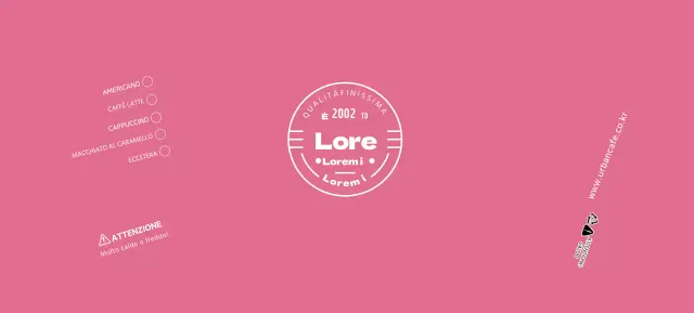 Bianco Rosa Neat Symbols Cafe