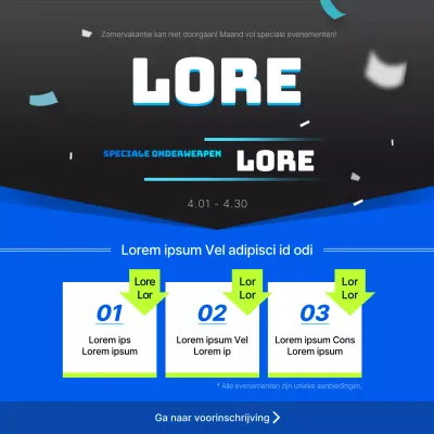 Een eenvoudige blauwe en zwarte zomervakantie