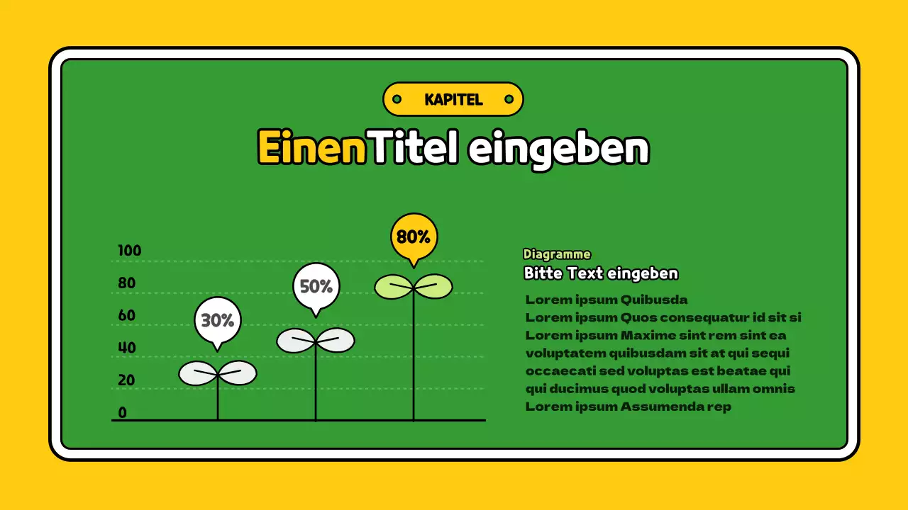 Niedliche gelbe und grüne vertikale Infografik