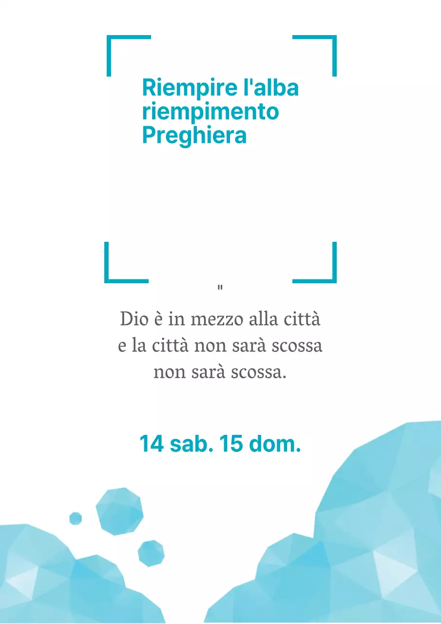 Spunti di preghiera per l'alba con illustrazioni di nuvole azzurre